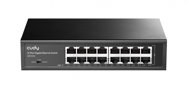 16 portos Gigabit hálózati kapcsoló fémházzal
