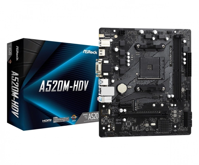 Asrock alaplap A520M-HDV micro-ATX formátumban
