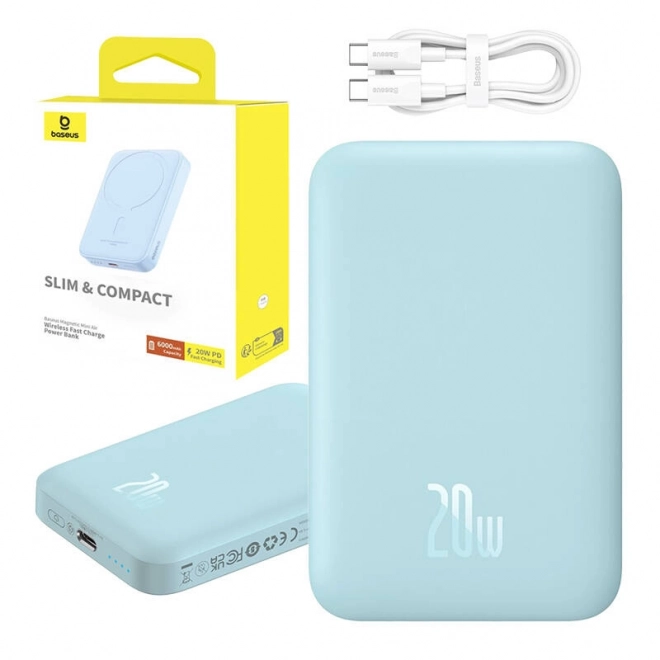 Baseus Mini Hordozható Töltő 6000 mAh kék