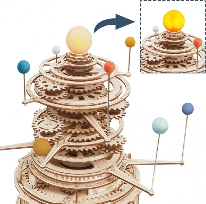 Rokr 3D fa puzzle Naprendszer - Orrery