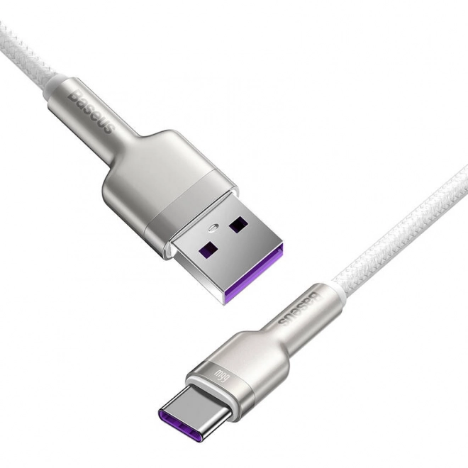 baseus cafule usb-c töltő- és adatkábel 66W fehér