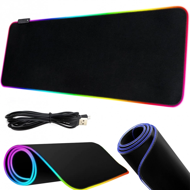 Led világítású gamer egérpad xxl