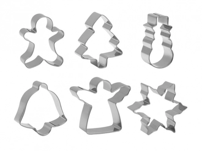 Karácsonyi sütikiszúró készlet - 6 darabos acél formák