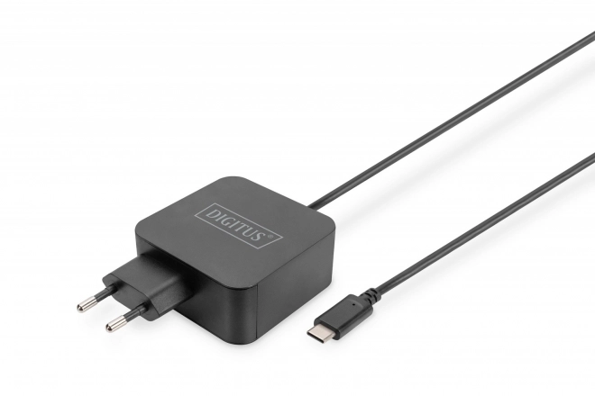 Fali töltő 65W-os USB-C kábellel, fekete