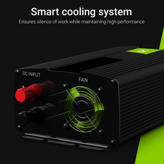 Hordozható feszültségátalakító Green Cell 12V-ról 230V-ra 1000W/2000W