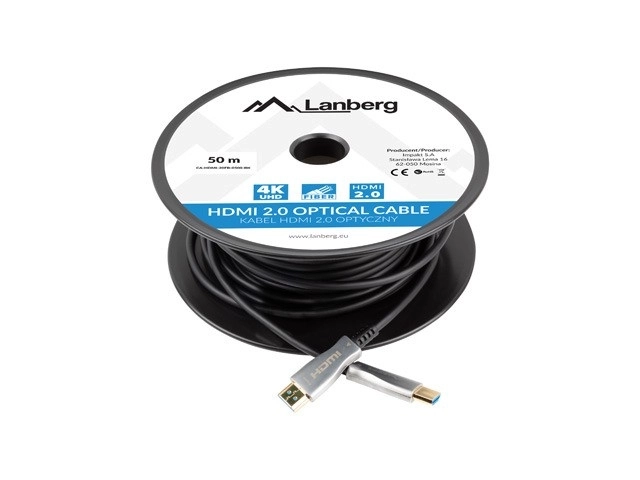 Lanberg HDMI kábel 4K optikai 50m