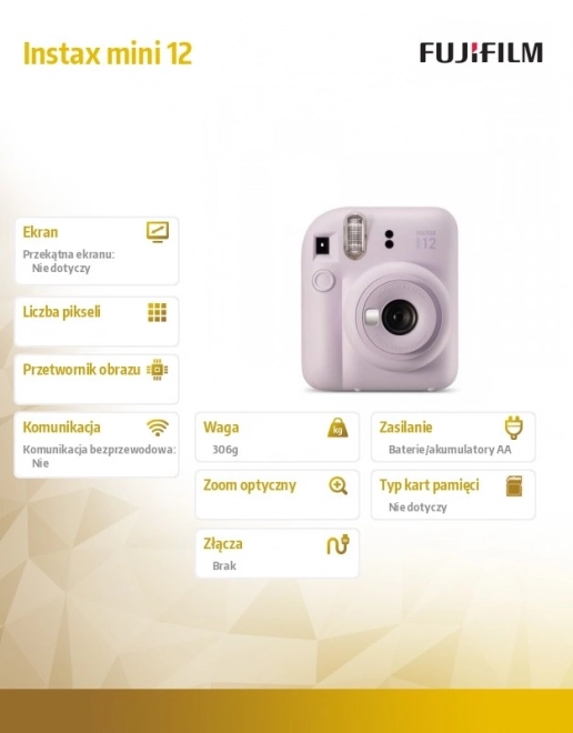Fujifilm Instax Mini 12 lila fényképezőgép