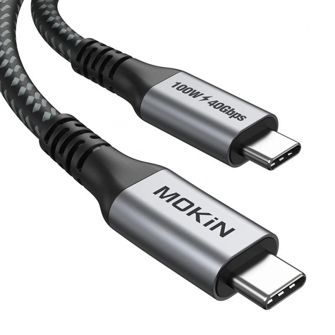 Fekete USB-C kábel - 1.2m 100W PD USB4 40Gbps