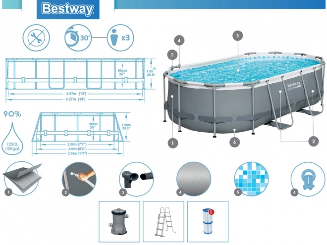 Bestway Power Steel medence vázzal