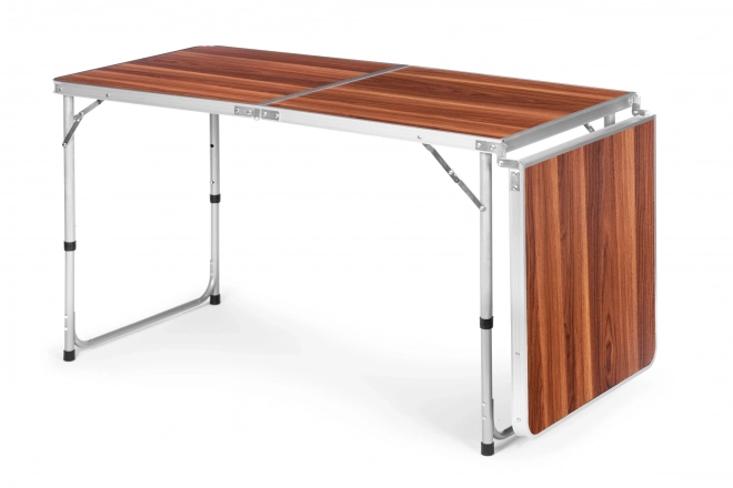 Kemping asztal összecsukható barna asztallap 180 x 60 cm