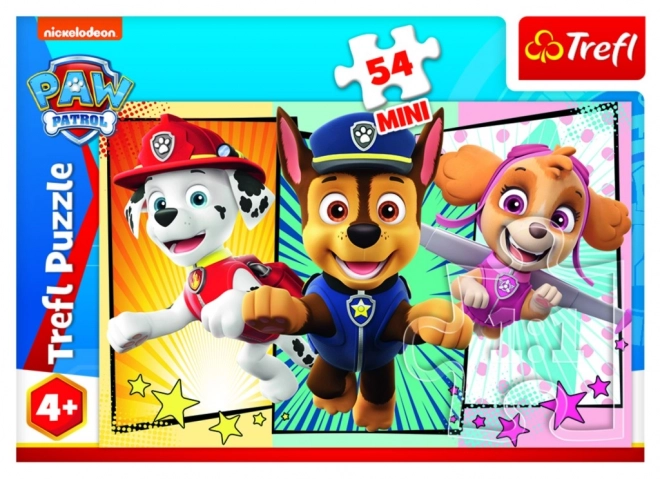 Minipuzzle 54 darabos Paw Patrol 4 fajtája dobozban