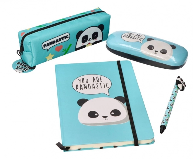 Panda mintás szemüvegtok