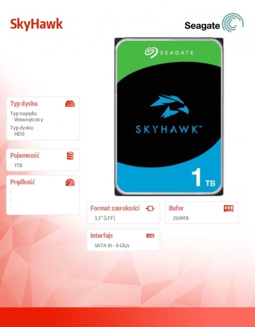 Skyhawk 3.5 hüvelykes 1 TB merevlemez