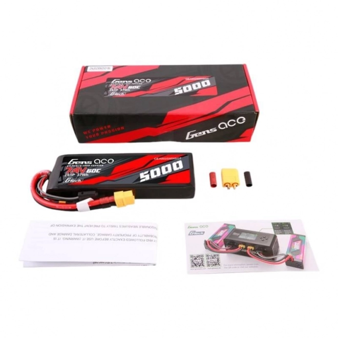 Gens Ace g-tech 5000mah 7,4v 60c 2s1p lipo akkumulátor xt60 csatlakozóval