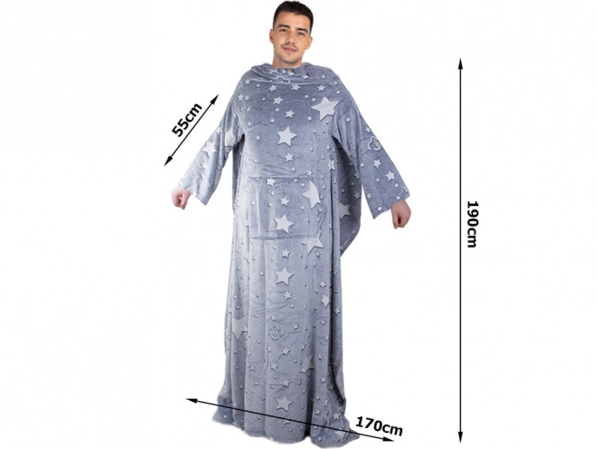 Fénylő polár takaró ujjal