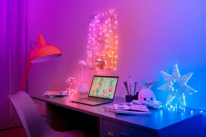 Twinkly Candies intelligens dekorációs égősor USB-C 100 LED RGB gyöngyök, átlátszó vezeték, 6 m