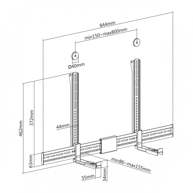 Állítható soundbar tartó