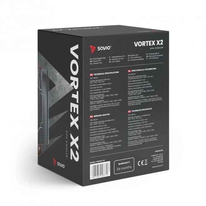 Vortex X2 processzor hűtés