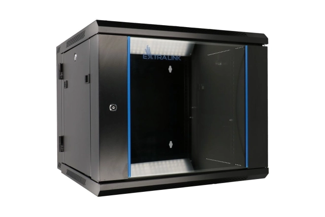 Fali kétszárnyú rack szekrény 6U 600x600 fekete