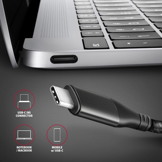 Usb-c - hdmi átalakító alumínium 4k/60hz 1.8m kábel