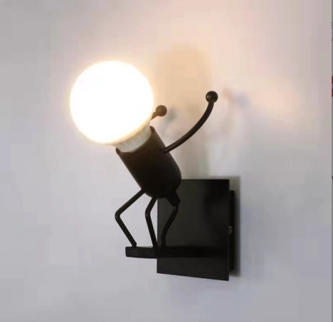 Fali lámpa Loft fekete