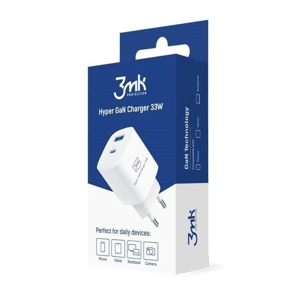 Hálózati töltő 33W USB-C és USB-A GaN PD
