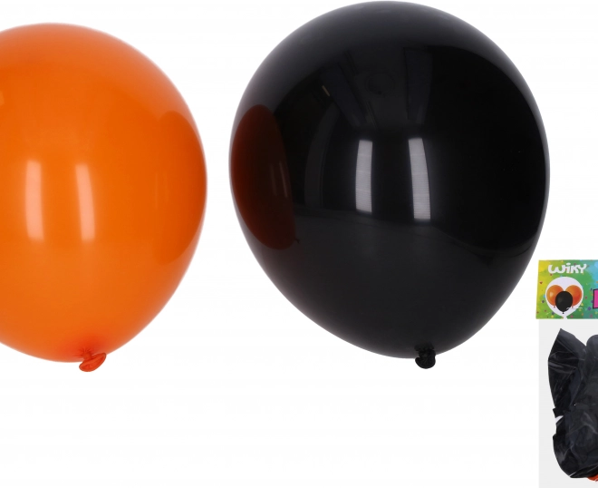 Halloween lufik 30 cm – 10 db-os készlet, fekete és narancssárga