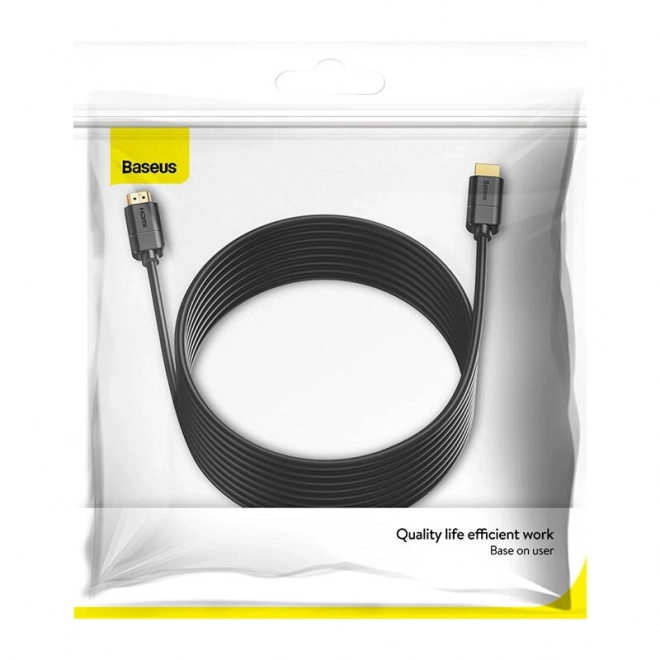 Baseus HDMI 2.0 kábel 4K 30Hz, 3D, HDR, 18Gbps, 8m - fekete