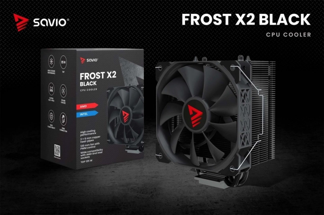 CPU hűtés Savio Frost X2 Black