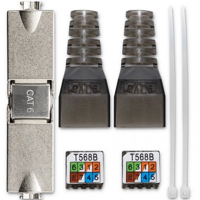 Szerszám nélküli RJ45 STP Cat6 csatlakozó