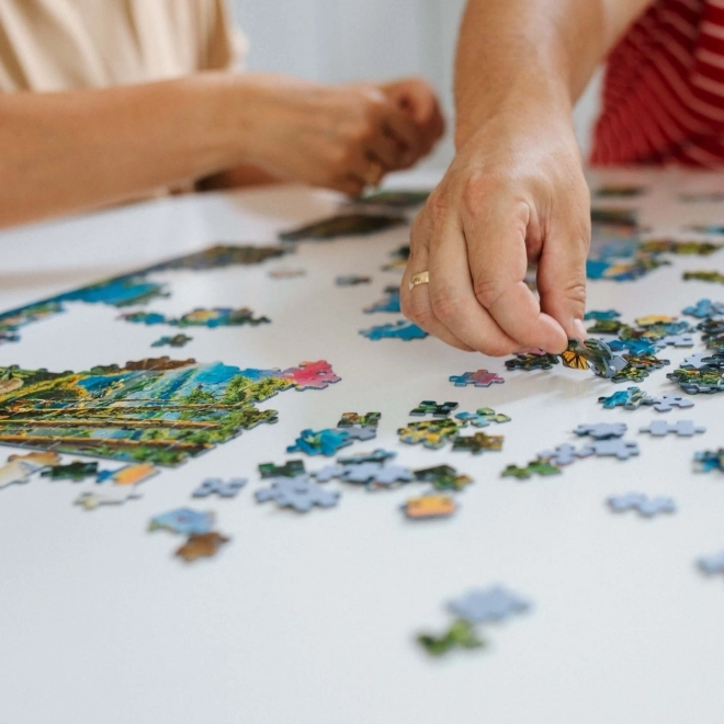 Trefl panorámás puzzle Schliersee-tó, Németország 1000 darabos