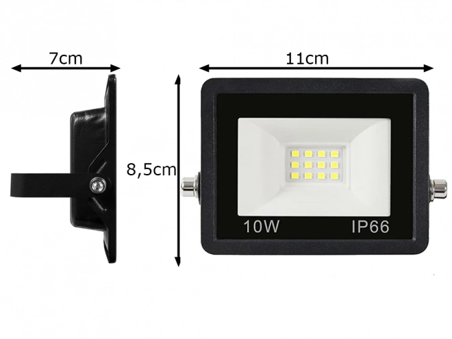 Kültéri LED halogén reflektor 10W 6000K vízálló