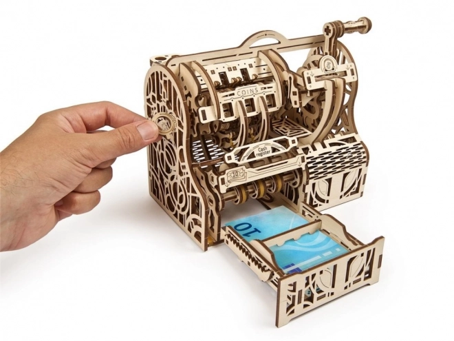 Ugears 3D fa mechanikus puzzle Kassza