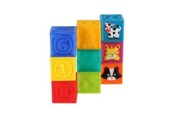 Puha gumiból készült kockák 9 darabos készlet