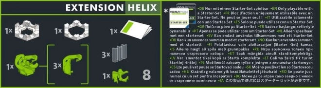 GraviTrax PRO spirális pályaelem