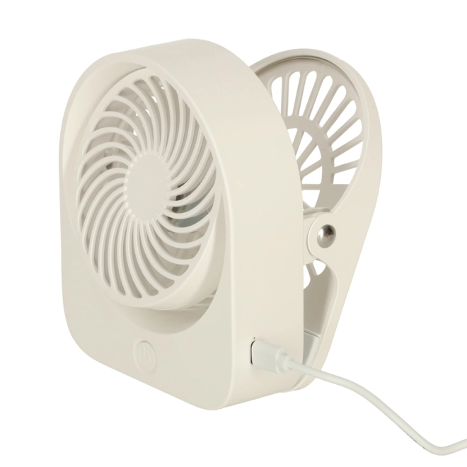 Vezetéknélküli USB asztali ventilátor 11,5 cm fehér