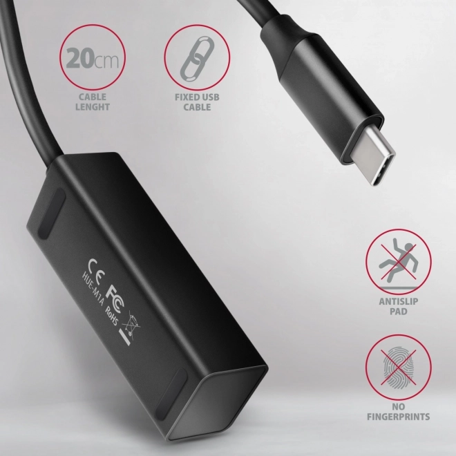 Axagon mini 4 portos USB-C hub 3.2 Gen 1