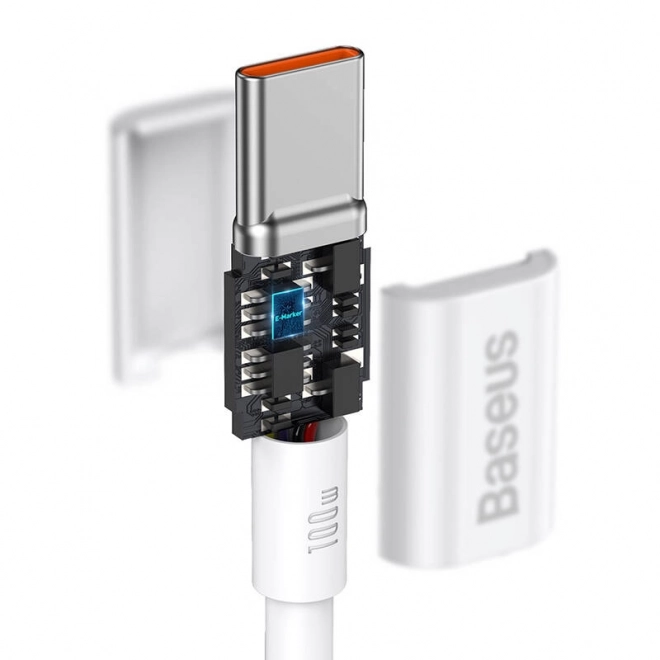 baseus superior series gyors töltő kábel usb-c - usb-c, 2m, fehér