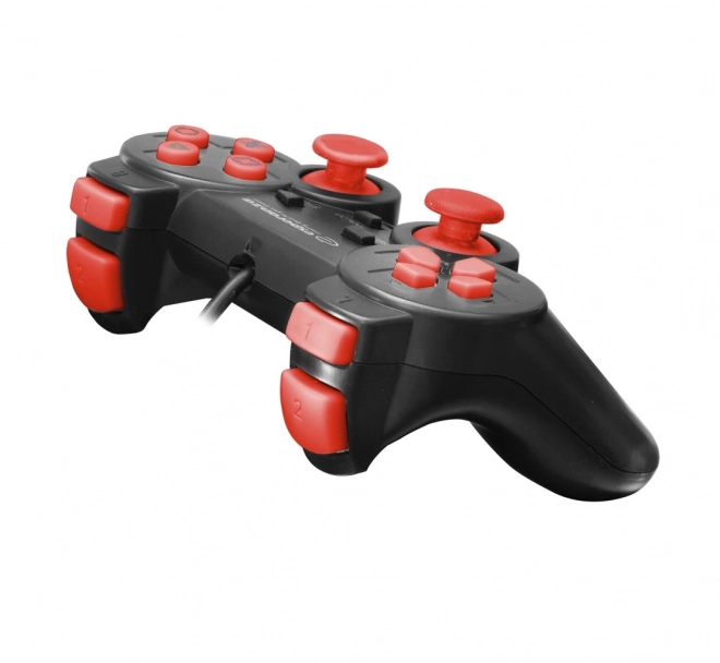 Gamepad PS3/PC USB fekete/piros