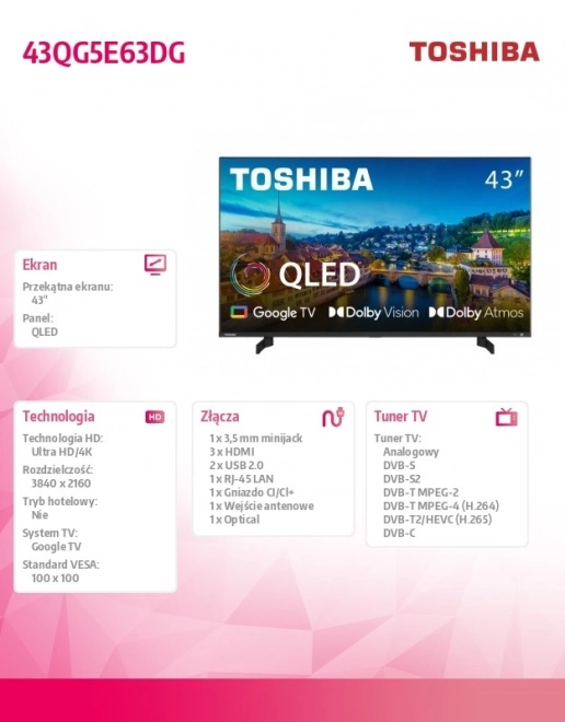QLED 43 hüvelykes televízió