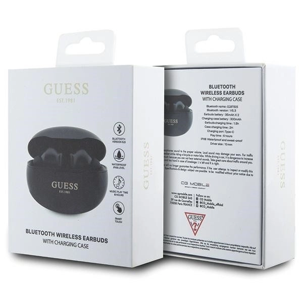 Guess bluetooth tws fülhallgató dokkoló állomással - fekete