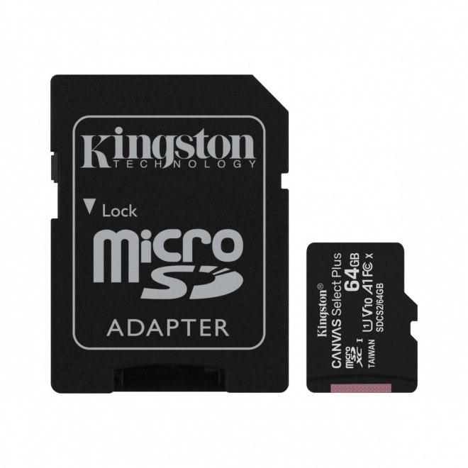 Kingston Canvas Select Plus microSD memóriakártya 64GB