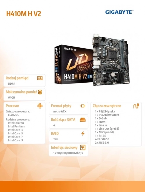 Alaplap Intel H410M H V2