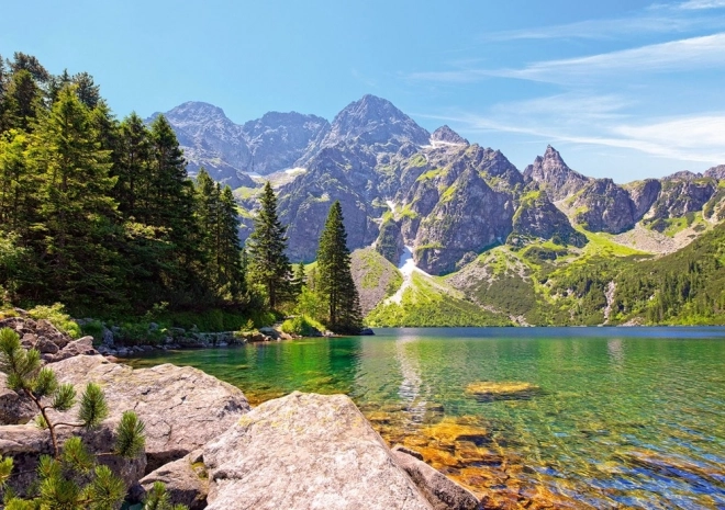 Morskie Oko-tó, Tátra, Lengyelország puzzle 1000 db