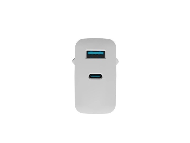Gyors töltő Natec Ribera GAN 1x USB-A + 1x USB-C 45W Fehér