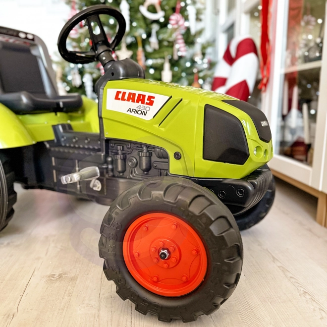 FALK Traktor pedálos Claas Arion 430 utánfutóval