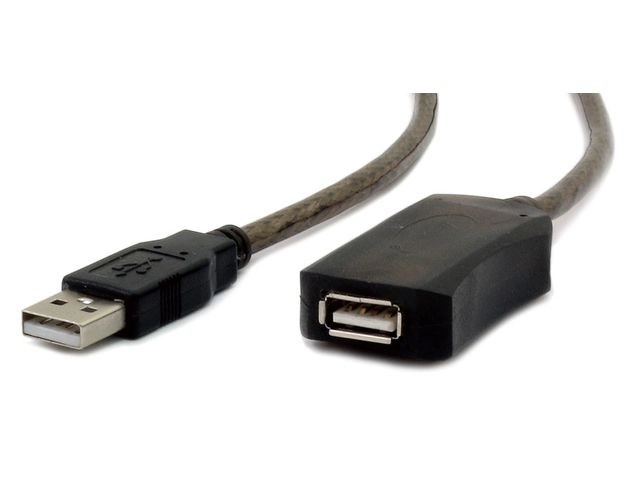 Aktív USB 2.0 hosszabbító kábel 10m fekete