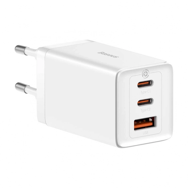 Baseus töltő GaN5 Pro 2xUSB-C + USB 65W fehér