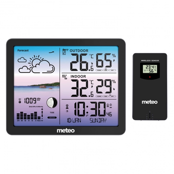 Meteo időjárásállomás fekete