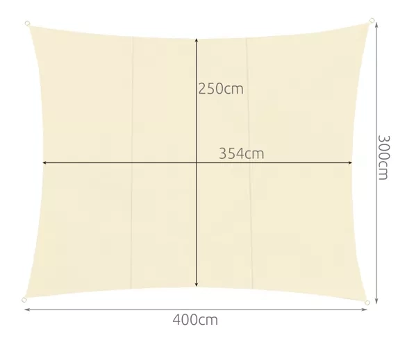 szürke napvitorla 4x3m – bézs